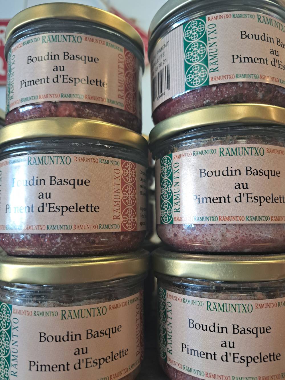 Bocaux de boudin basque au piment d'Espelette