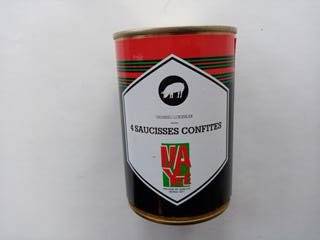 Grande conserve de saucisses confites